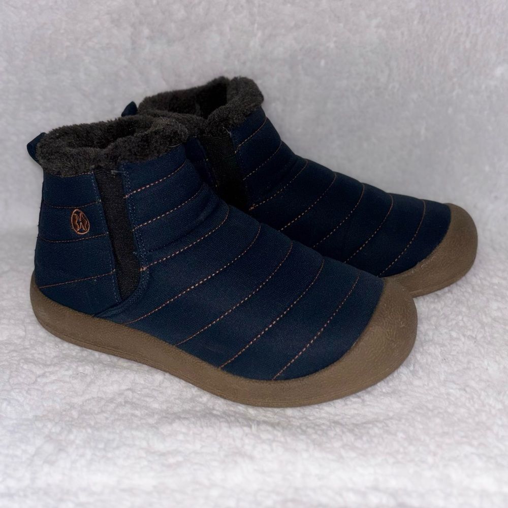 Men’s 7 / Women’s 8 Unisex Slip-On Boots • EU 39 • Faux Fur Lined
